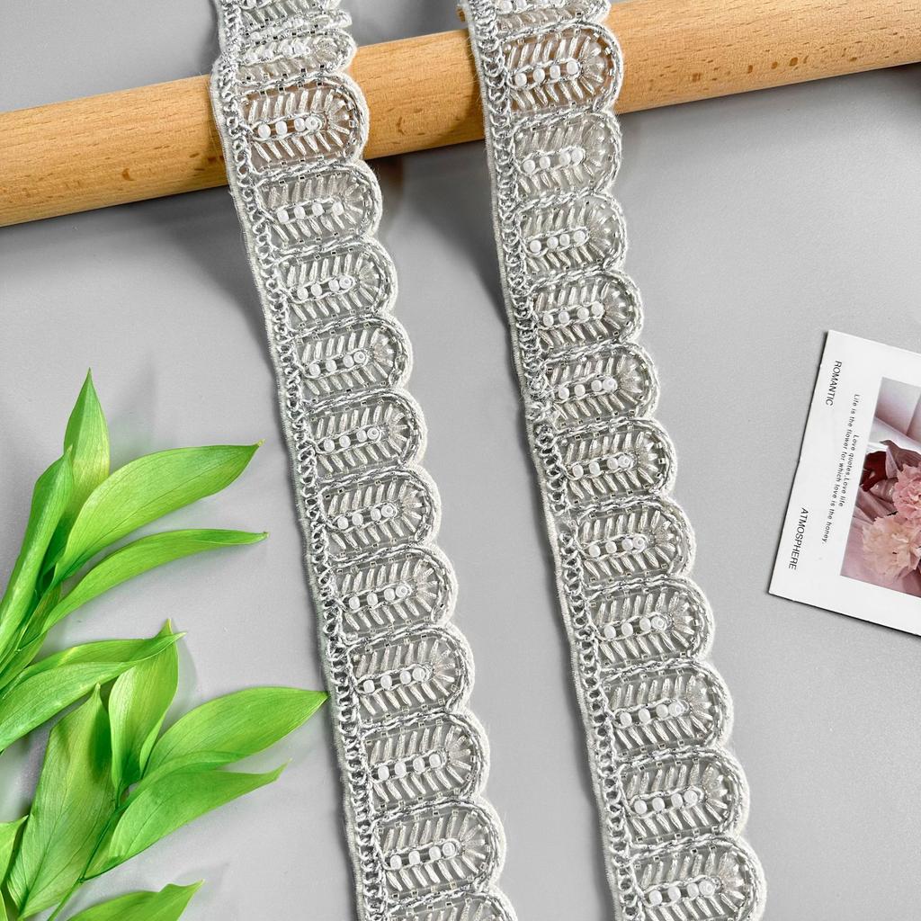 4,5 см Вышивка бисером Прядь Штрих-код Пояс для одежды Платье Домашние аксессуары для окон Кружевные аксессуары