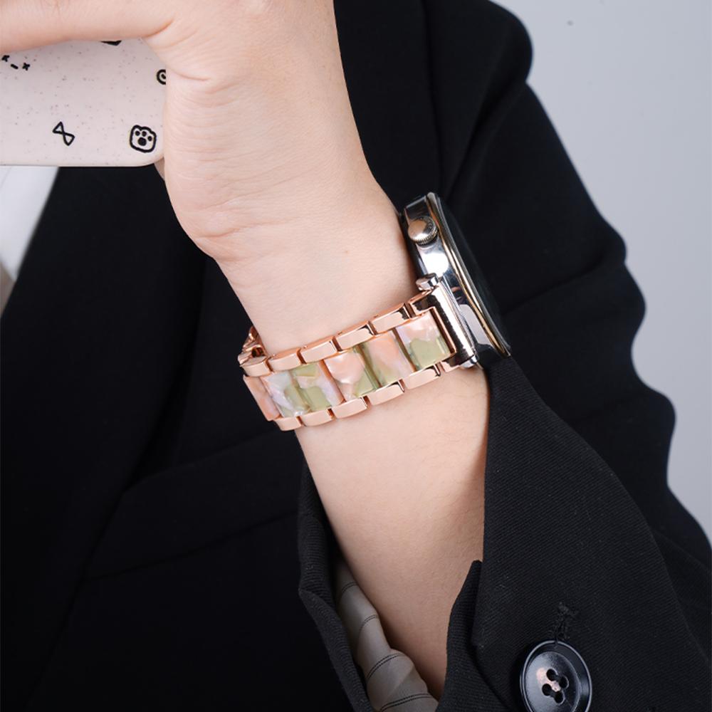 Ремешок для часов из металла и смолы 18 мм 20 мм 22 мм универсальный сменный ремешок для часов браслет для наручных часов для женщин и мужчин для Huawei GT5 Pro для Samsung Galaxy Watch