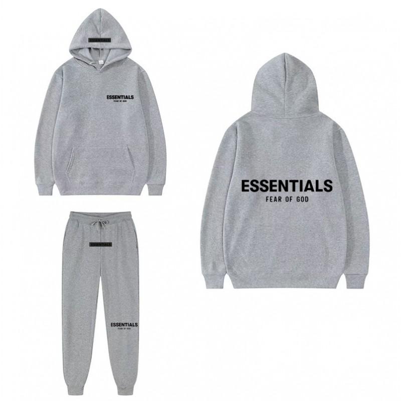 ESS Print Oversized Hoodie Y2K Hip Hop Streetwear Casual Set Men Women