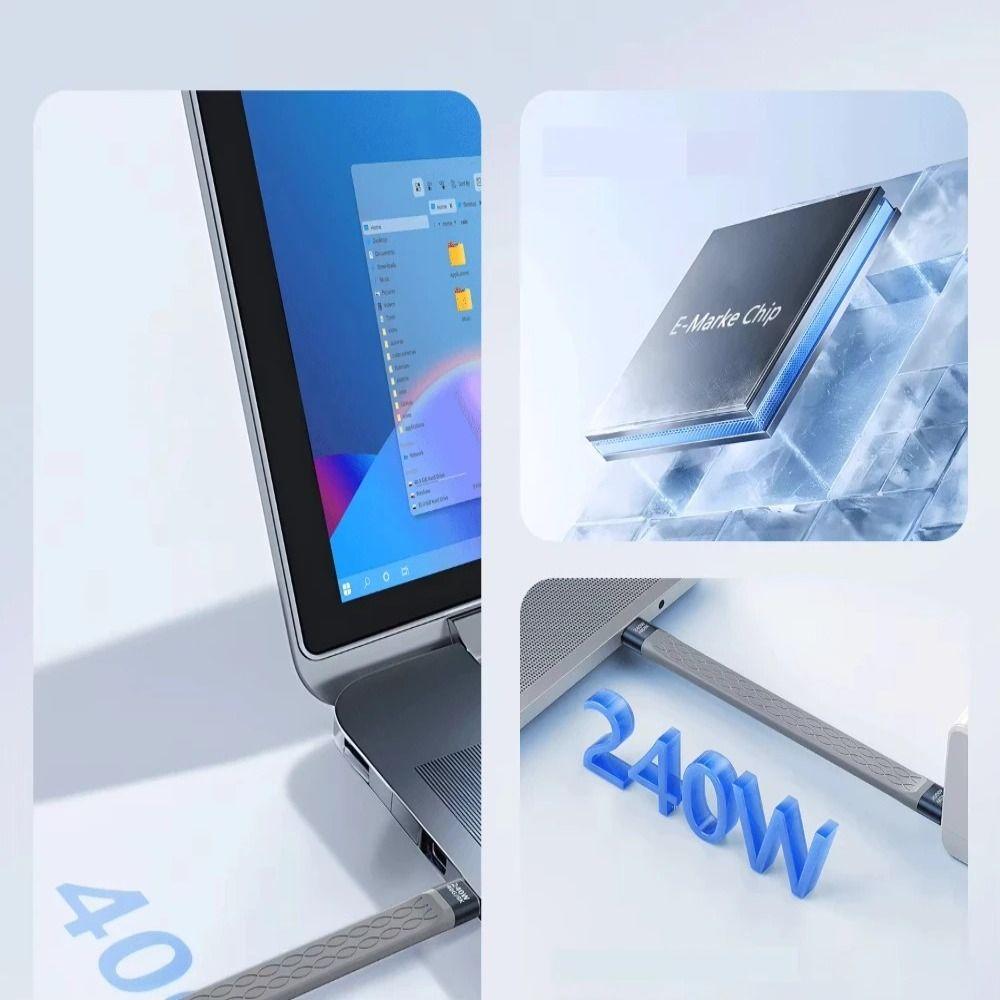 Гибкий кабель USB4.0 PD 240 Вт 8K 60 Гц Удлинитель Профессиональный кабель для передачи данных Мобильный телефон