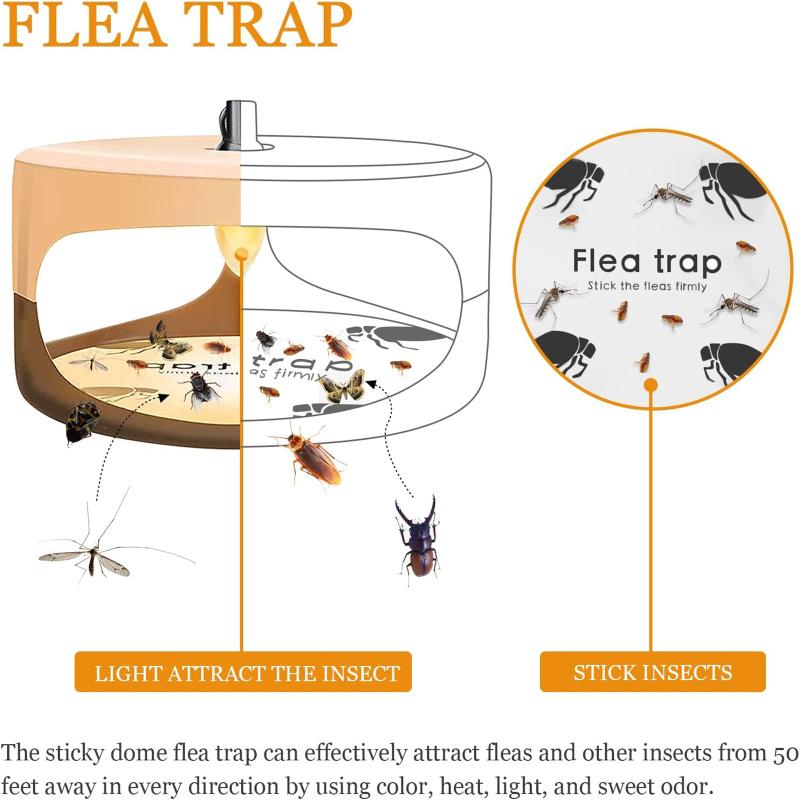 Бытовая ловушка от блох, легкая, безопасная, нетоксичная, безвкусная, липкая ловушка от блох для гостиной, спальни, кухни