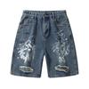 New Summer Loose Denim Mid-pants Men's Fried Salt Water Wash 5-minute Shorts