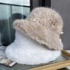 Imitation Fur Hat Autumn And Winter With Long Hair Fisherman Hat Bucket Hat Warm Thickened Pot Hat Women's Hat