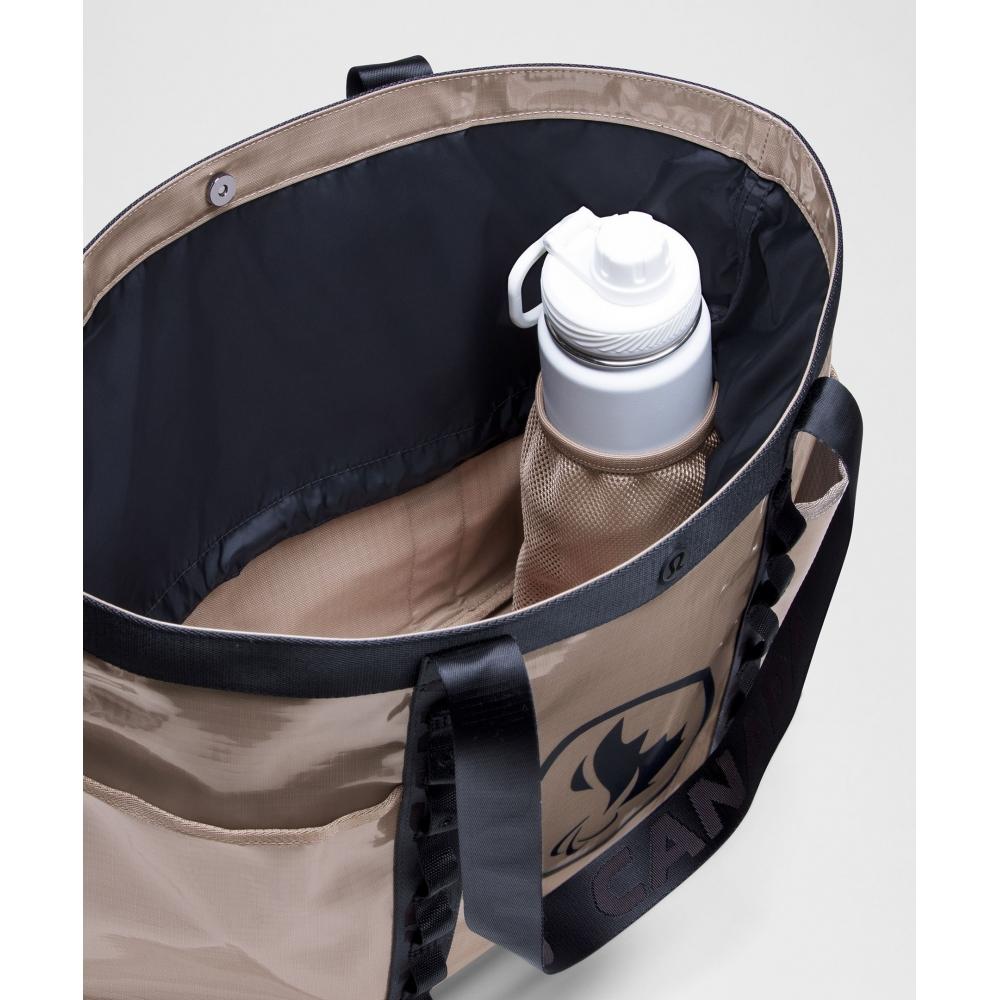 Lululemon Team Canada Ripstop Cinch Closure Tote Bag 20l Cpc Logo Rock Dust