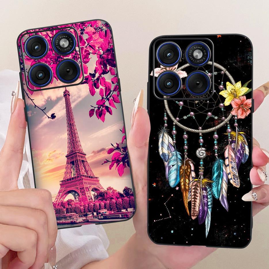 For Motorola Edge 70 Case XT2601-2 Cute Cat Peacock Painted Cover Soft Silicone Case For Motorola Edge 70 Fusion Edge70 5G Shell