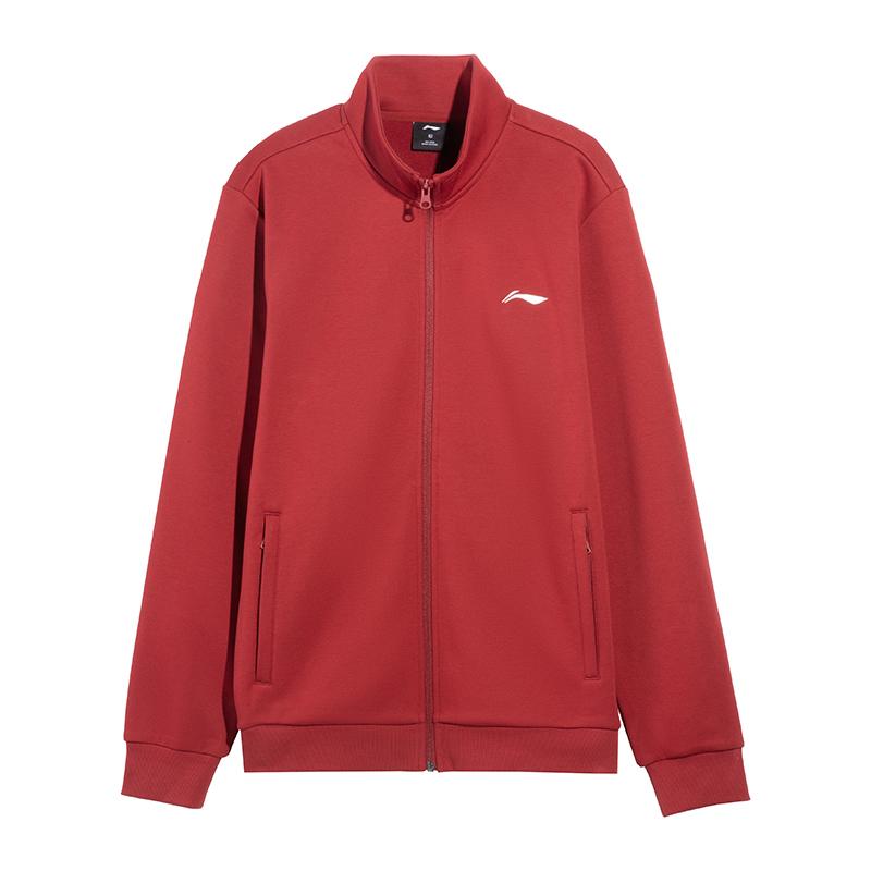 Свитшоты Li Ning Унисекс Винтажные Красные С круглым вырезом Умеренный Кардиган AWDVG71-4