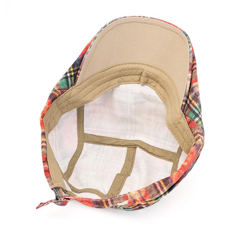 Британский стиль Контрастный цвет Клетчатый берет Женская весенне-летняя Кепка художника Мужская кепка