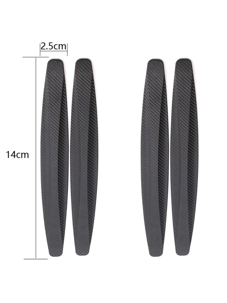 2Pc 40x5CM Car Bumper Protector Guard Anti-Scratch Strips Sticker 4PCS 14x2.5CM Car Door Protection Anti-collision Body Protect