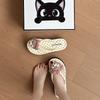 New Shirley Mei Flip-flops Women's Summer Wear Fashionable and Cute Cartoon Non-slip Pinch Foot Flat Bottom Sandals Tide