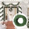 5,4 м зеленые рождественские украшения из ротанга, искусственные листья, гирлянда из сосновых игл для домашней лестницы, камина, рождественская елка, украшение для самостоятельного изготовления