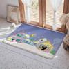 Les Barbapapa Cartoon Floor Mat Eco - Flannel Doormat Non-Slip Odorless Indoor Floor Rug Soft Short Plush Home Mat
