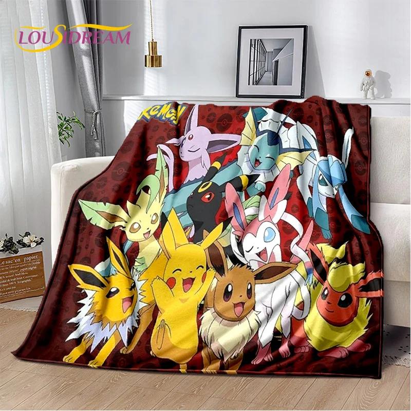 Japanese Pokemon Cute Cartoon Soft Flannel Blankets,Throw Blanket Comfortable Blanket for Picnic Beds Sofa Home Bedroom Kids