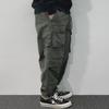 2023 Men's Autumn/Winter Multi-Pocket Retro Loose Fit Casual Drawstring Pants