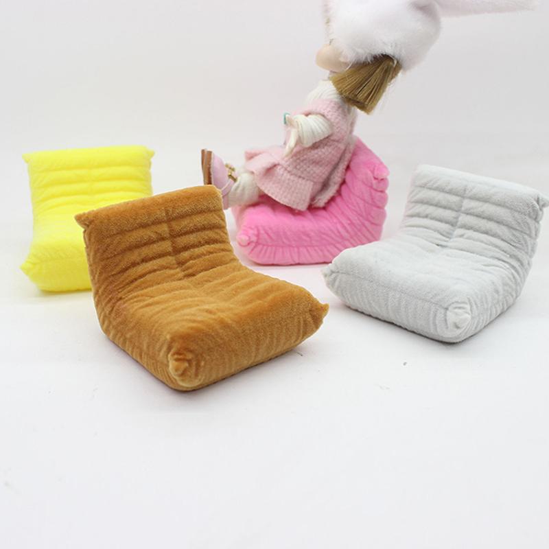 1:12 Dollhouse Miniature Mini Single Sofa Caterpillar Sofa Model Furniture Decoration Accessories Toys