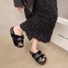 Platform Sandals Women's Summer New Double Bow Sandals Anti-slip Wear-resistant Beach Shoes