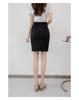 Профессиональная женская юбка-карандаш миди черного цвета с высокой талией - Облегающая летняя юбка А-силуэта для работы
