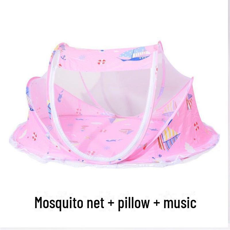 Комплект детской кроватки с москитной сеткой, спальным ковриком и подушкой (0-3 года)