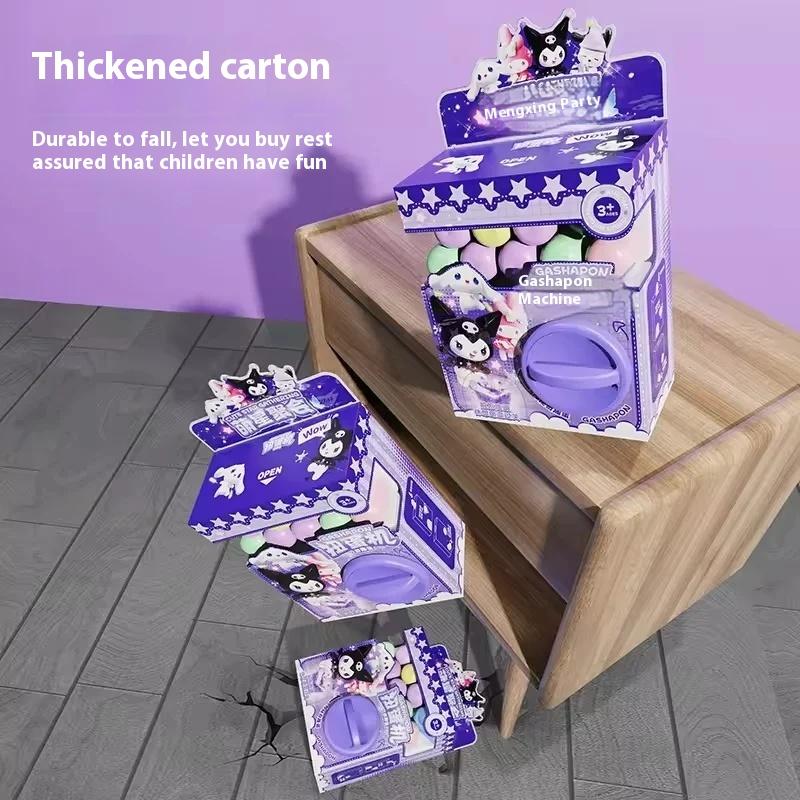 Sanrio Детский мультфильм Мелодия Крутящаяся машина для яиц Мини-кукла Хватающая куклу машина Сделай сам Веселое яйцо Слепая коробка Игрушка Детские подарки-сюрпризы