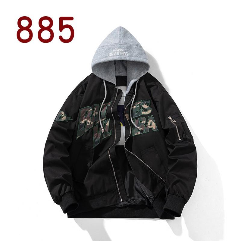 Japanese Style Bomber Jacket Men Thin Casual Outerwear With Embroidery Patch Detail