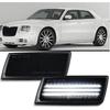 Комплект затемненных светодиодных боковых габаритных огней для Chrysler 300/ 300C 2005-2014 Белый указатель поворота | Plug & Play Прямая замена
