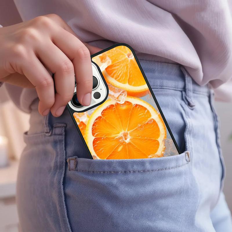 Mandarin Fruit Peeled Phone Case For iPhone 17 Air 15 16e 14 13 Pro Max Coque 12 11 Pro Max PLUS cover