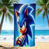 1Pc Sonic Hedgehog Adventure Beach Towel Quick Dry Multiuse For Beach Pool Gym Yoga Home Travel Christmas Halloween Xmas Gift N1214