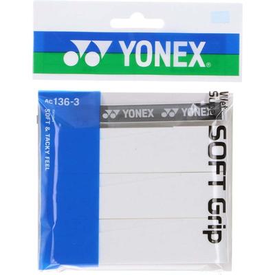 YONEX Влажный Супер Мягкий Обхват (Пакет из 3) AC136-3 011 Белый