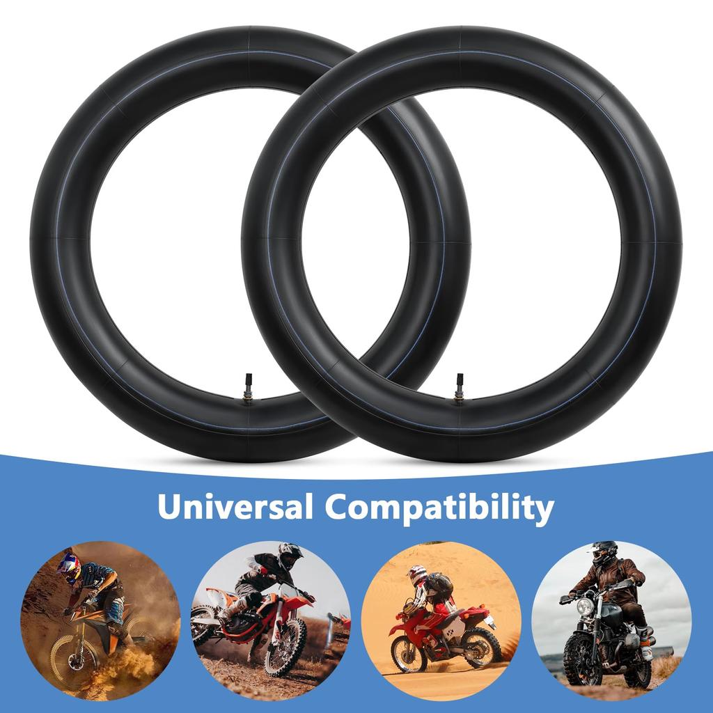 PaoWin Inner Thick with TR4 Inner Motorcycle Inner Tire Inner Motorcycle Tire Inner Moped Inner 2-Pack 4.10-19 Tubes, Wall, Heavy-Duty, Valves,