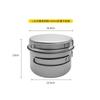 Titanium Camping Pot 1000ml Single Handle Foldable Outdoor Cookware Backpacking Hiking Solo Or Duo