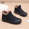 Order A Size Up Women's Warm Platform Snow Boots Outdoor Indoor House Shoes Comfortable Winter Ankle Booties Anti-Slip Shoes for Women