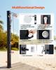 40L Solar Heated Shower, 205cm Showerhead Height Outdoor Shower, with Handheld & Foot Faucet, Hot & Cold Water Adjustment, Freestanding for Backyard