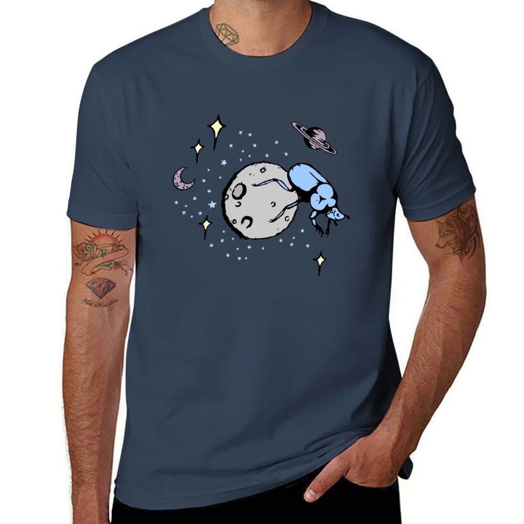Galactic Dung Beetle T-Shirt Mens Graphic T Shirts Man Graphic T Shirt T Shirt Men 100% Cotton Luxury Brand T-Shirt