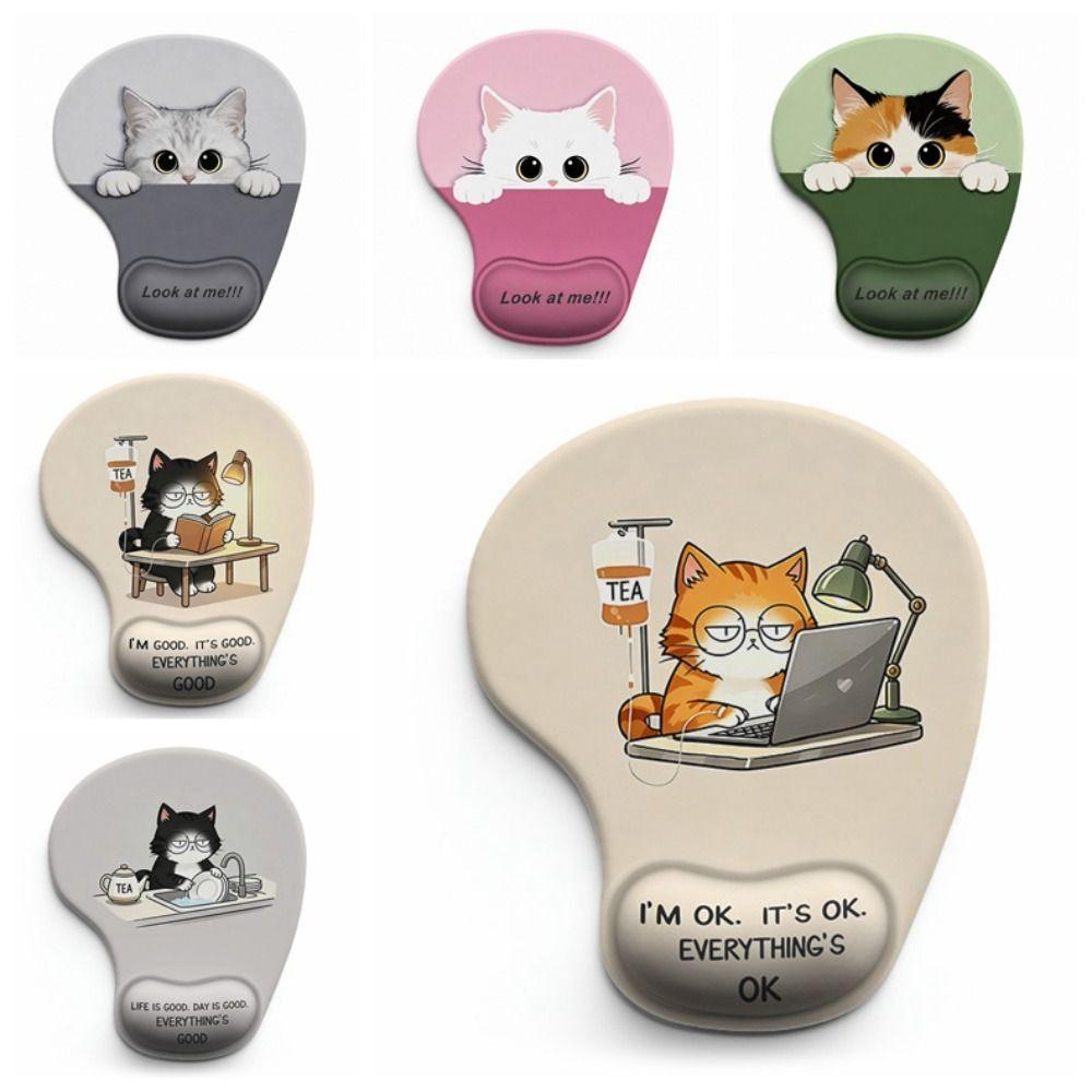 Non-Slip Cartoon Animal Mouse Pad Soft Desktop Wrist Support Comfortable Wrist Rest Computer