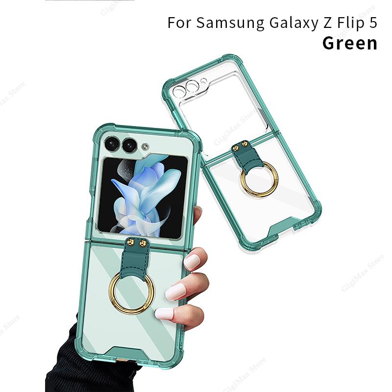 Wireless Charging Case For Samsung Galaxy Z Flip 5 Flip5 Clear Soft Cover For Samsung ZFlip5 Z Flip5 Funda Case Protective Coque
