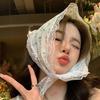 Atmosphere Floral Silk Scarf Women Tie Headband Lace Headscarf Premium Photo Triangle Scarf