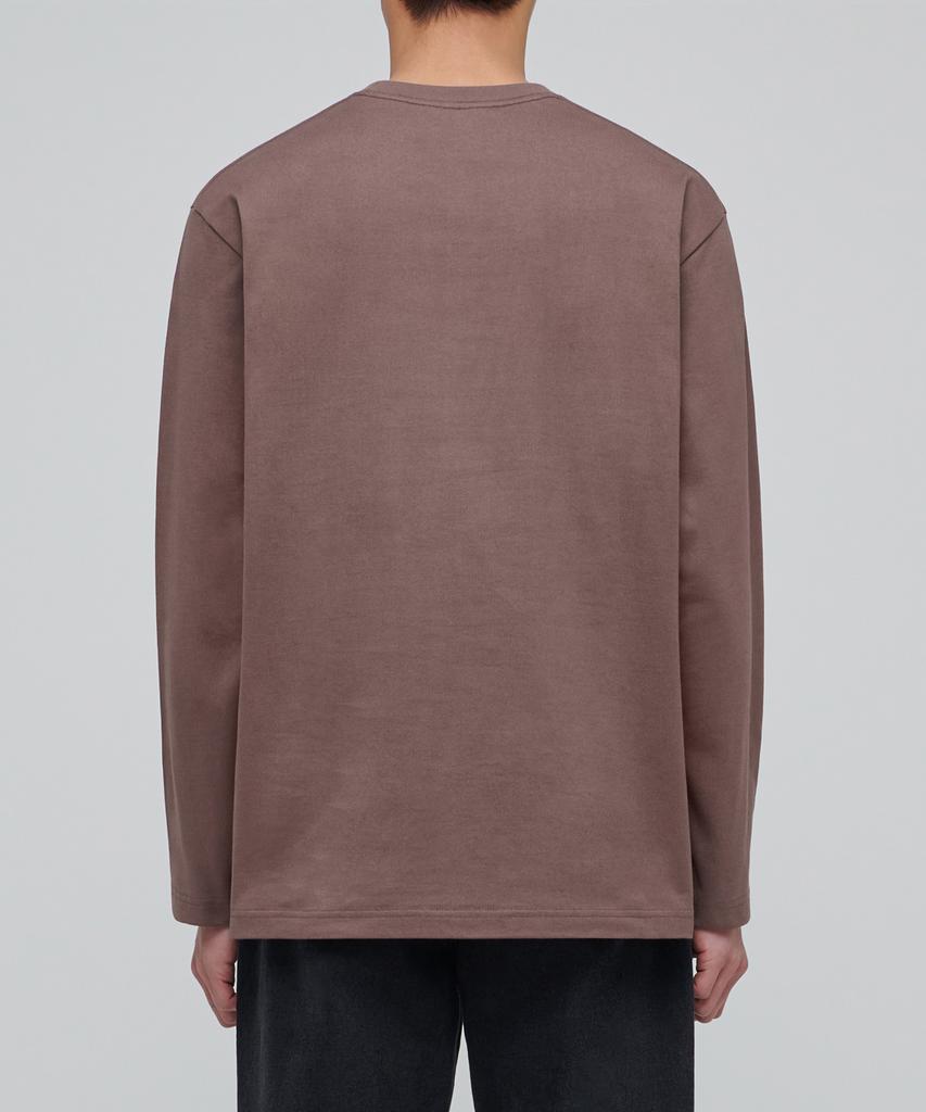 Musinsa Standard Heavyweight Relaxed Crew Neck Long Sleeve T-Shirt [Red Bean]