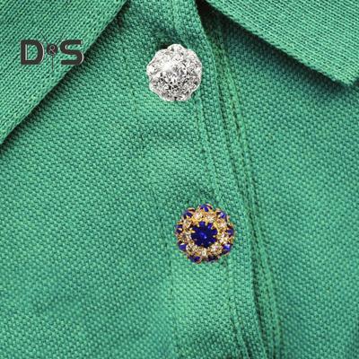 5/10 шт. Стразы Накладки на пуговицы Цветочные накладки на пуговицы на рукава Без шитья Мгновенные застежки на пуговицы Украшения для платья Костюм Смокинг Рубашка Сделай Сам