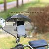 Bicycle Phone Holder Mini Sunshade Umbrella Polyester Mobile Automatic Umbrella