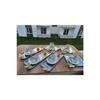 Decorative Stainless Steel 3 Square 3 Baton Modern Tea Coffee Serving Tray With Butterfly Detail