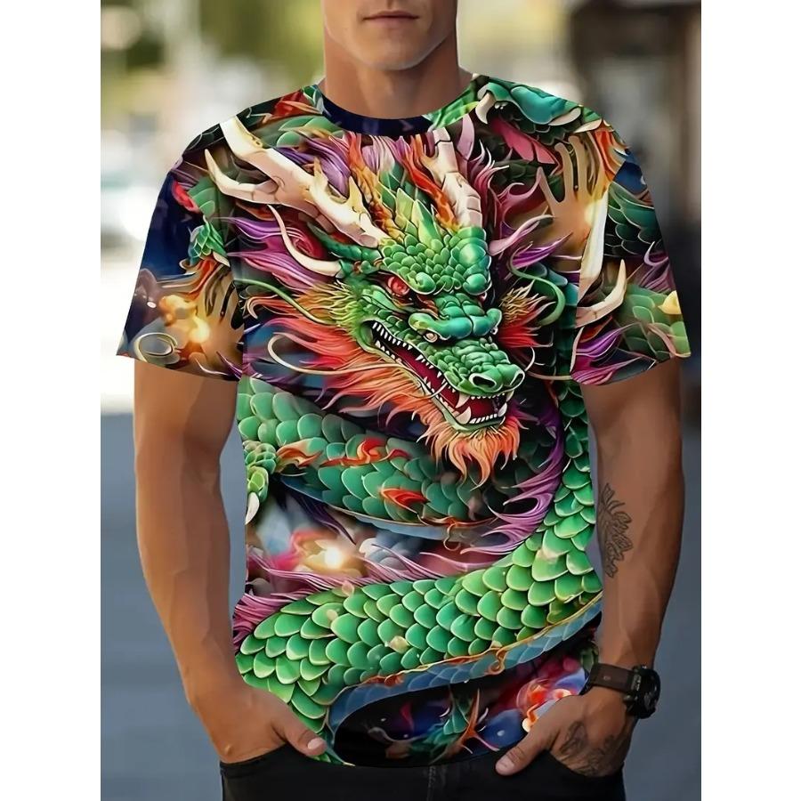 Мужская футболка с круглым вырезом с короткими рукавами Monster — новинка с ярким графическим дизайном для мужчин, летние топы в уличном стиле