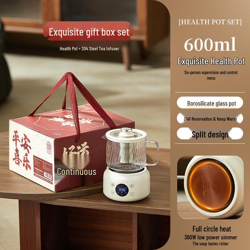 "Multifunctional Glass Tea Kettle with Constant Temperature for Office Use"
