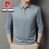 Мужская рубашка-поло с длинным рукавом в стиле business casual