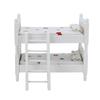 1:12 Mini Dollhouse Bed Miniature Simulated Wooden Bunk Bed Furniture Model Toy AccessoryGeometric