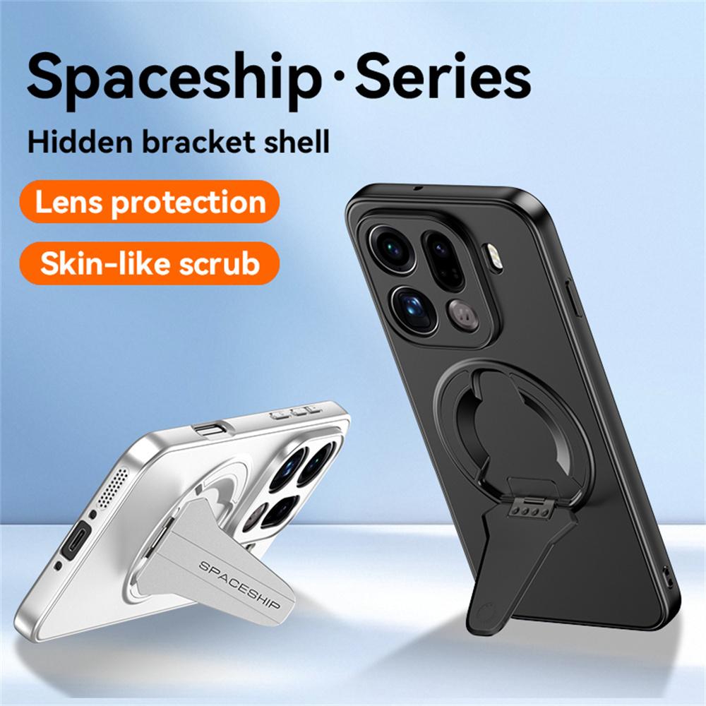 For Oppo Find X9 Pro 5G Magnetic Case Hidden Kickstand Skin-Feel Matte PC TPU Phone Back Cover