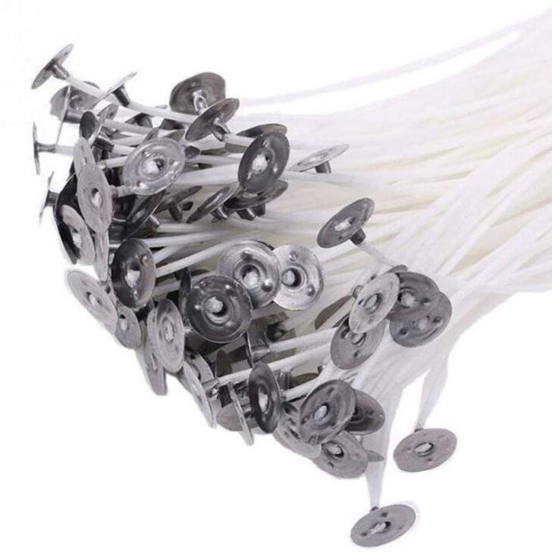 100 шт. 20 см фитилей для свечей бездымный воск чистый хлопок сердечник для самостоятельного изготовления свечей фитили для вечеринок фитили для свечей