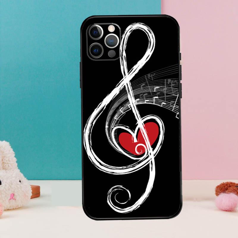 Символ Музыкальной Ноты Чехол для Телефона Пианино Для iPhone 17 Air 16 15 14 12 11 13 Pro Max 12 13 mini 15 16 Plus 16e Чехол Coque