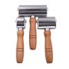 25/60/100mm Press Edge Roller, Leather Craft Glue Laminating Tool Leather Edge Creaser Smoother Steel Iron Roller