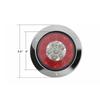 2pcs 12V-24V Car Turn Signal Light Round Rear Brake Lamps 16LEDs Tail Stop Lamp for Truck Trailer RV Caravan MK-127