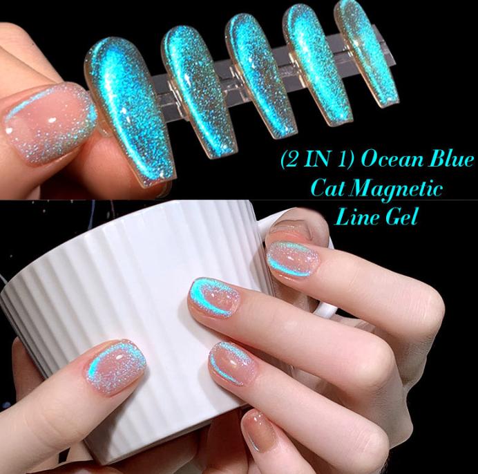 5 мл искрящийся кошачий глаз гель для ногтей искусство блестки блестящий эффект УФ гель-лак мерцающая пыль DIY декор ногтей