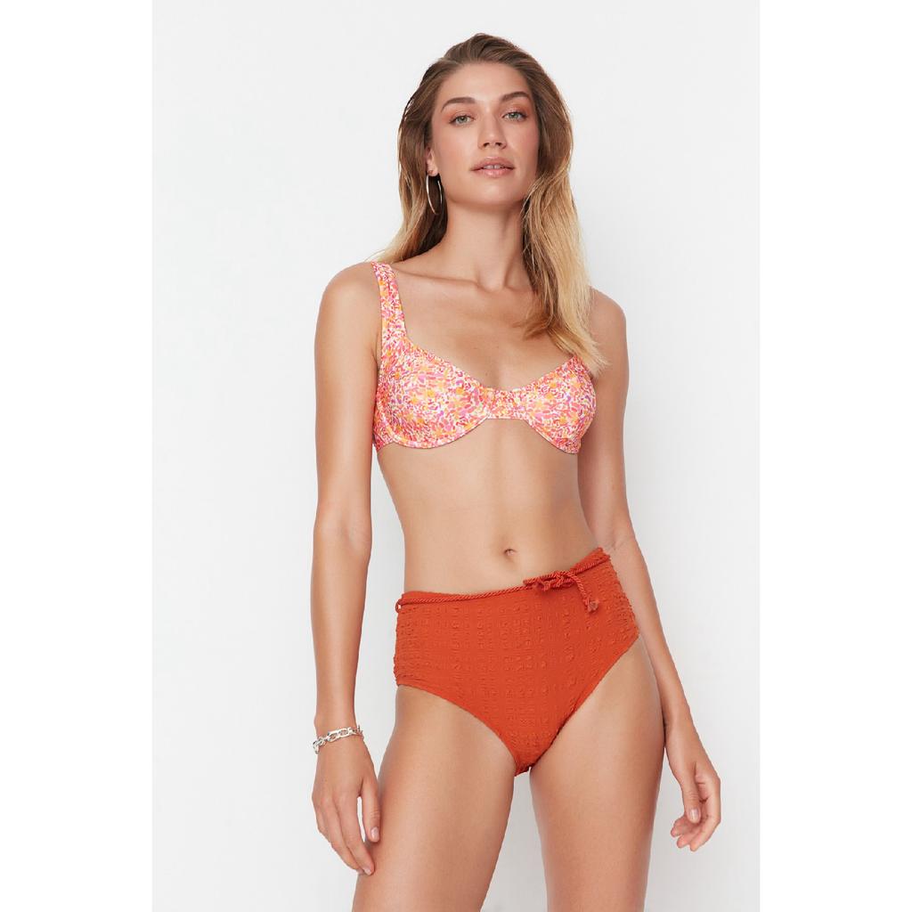 Плавки бикини с высокой талией и поясом цвета бежевого цвета Tbess21ba0167